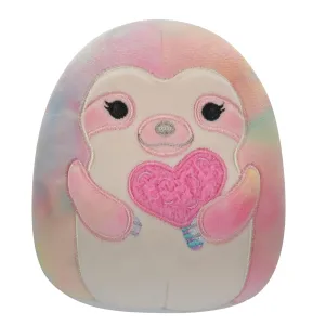 Squishmallows Valentines 7.5 Inch Plush  Whim The Rainbow Sloth