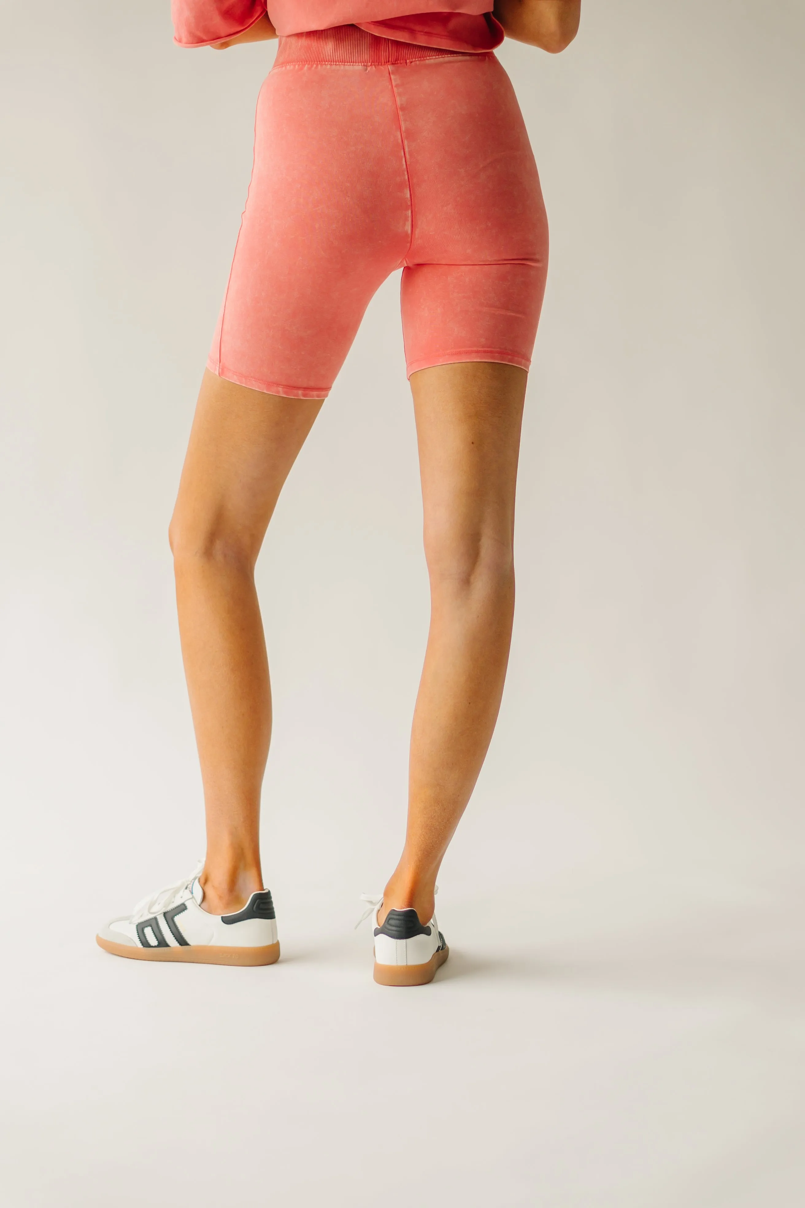 The Langan Basic Bike Shorts in Scarlet