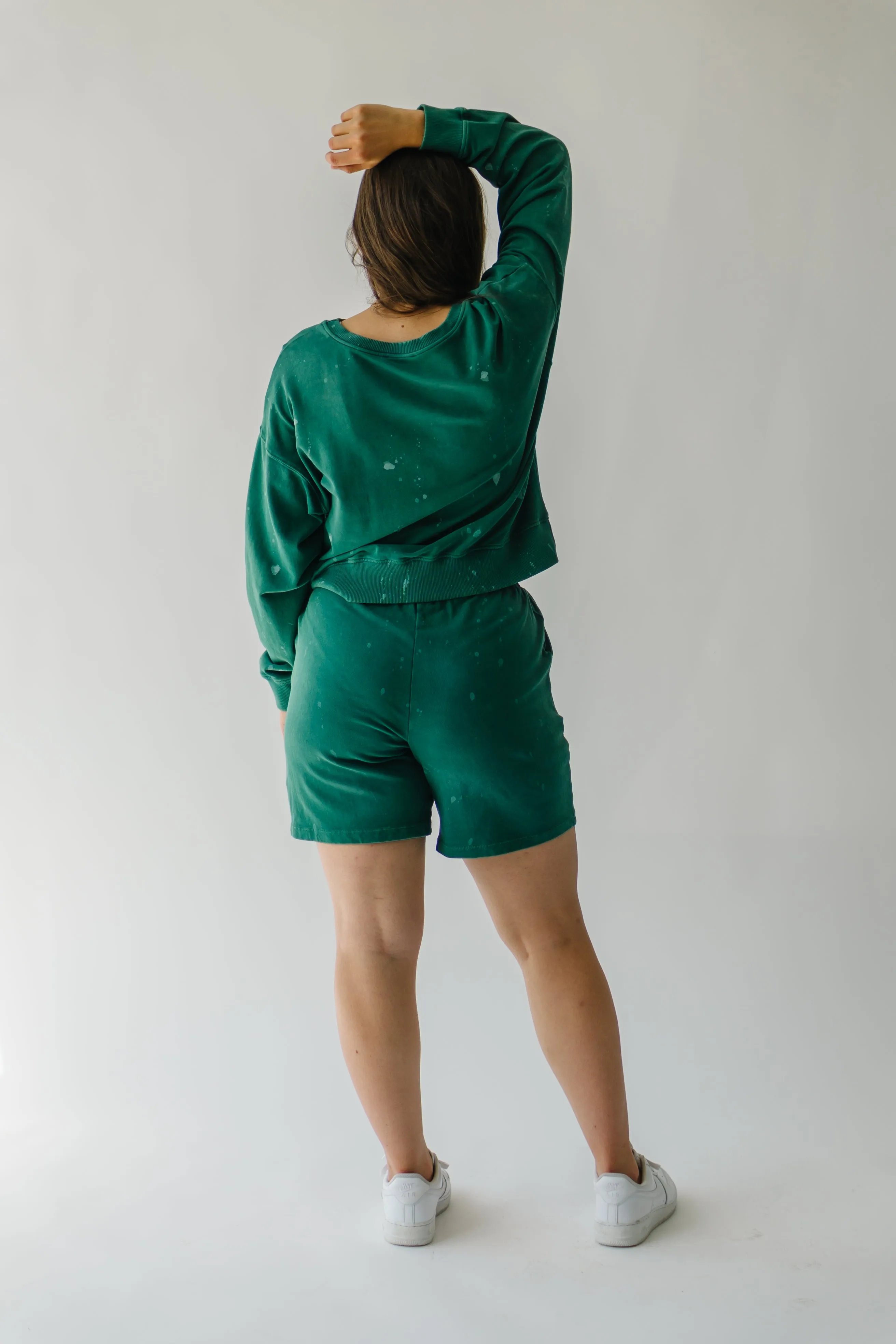 The Roswell Drawstring Shorts in Washed Green