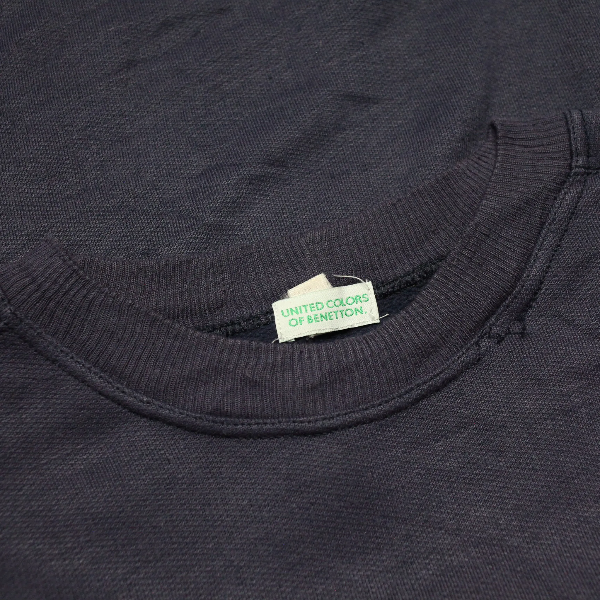 United Colors of Benetton Navy Nightwear Sweatshirt circa 1980's