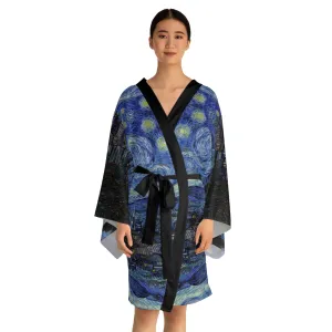 Van Gog inspired Long Sleeve Kimono Robe