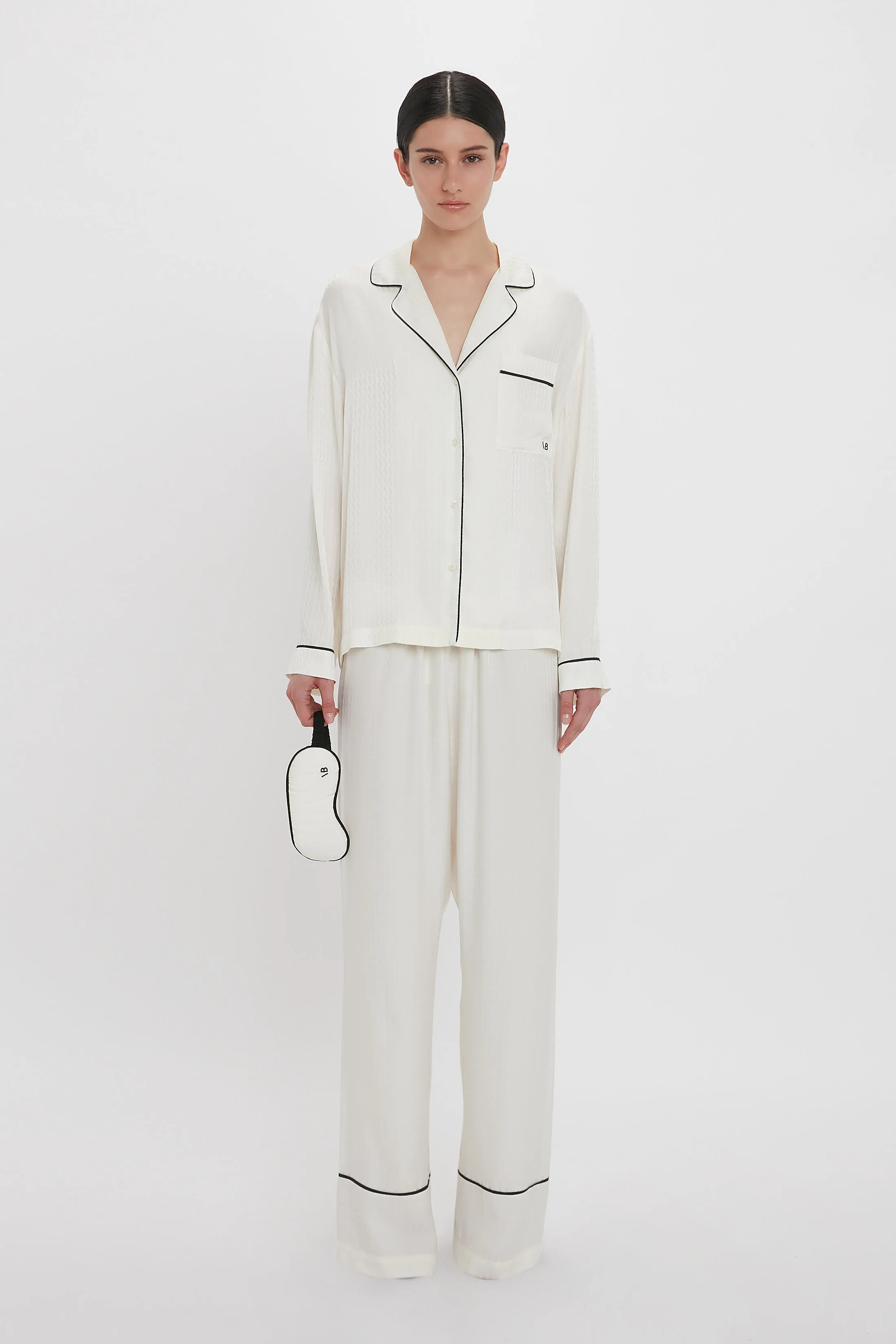 VB Monogram Pyjama Sleep Set In Ivory