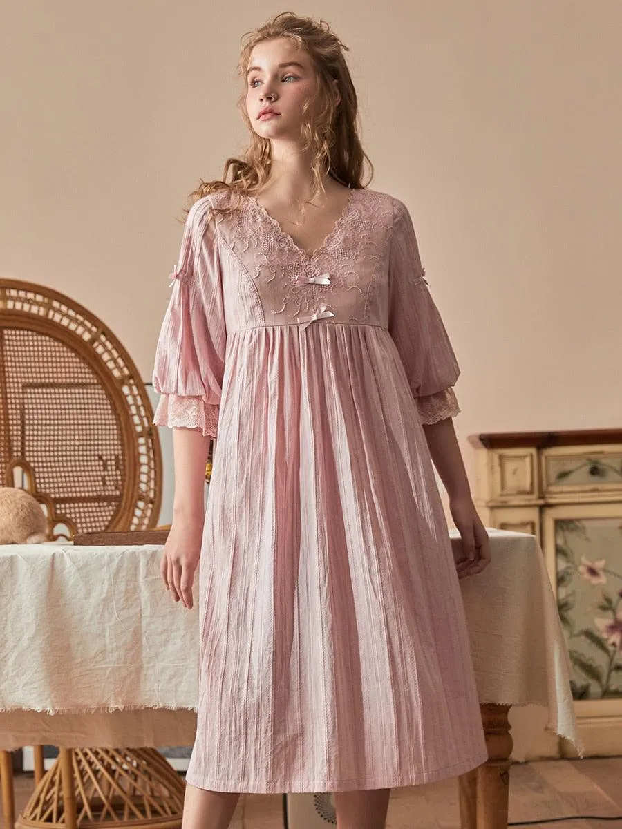 Victorian Nightgown, Vintage Cotton Nightgown