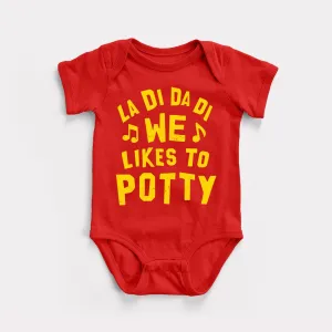 We Likes To Potty Baby Bodysuit